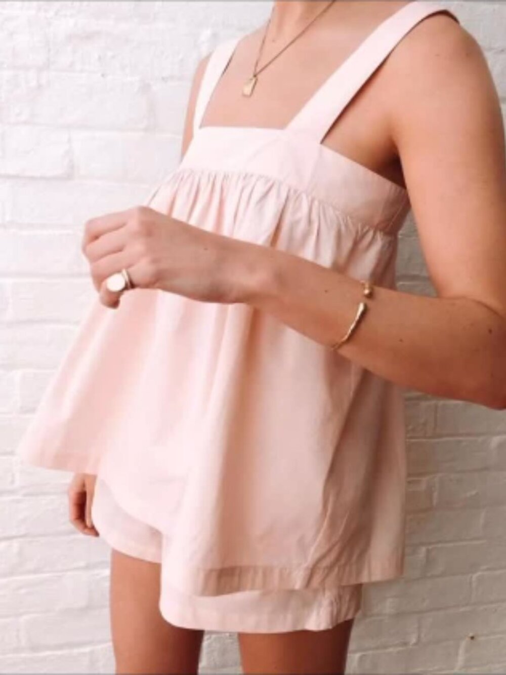 Piyama Suzie Pajama Tank Top in Nude Blush. Size Large. New with tags.